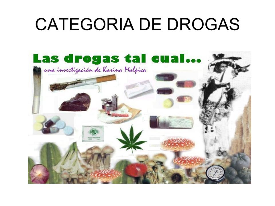 CATEGORIA DE DROGAS