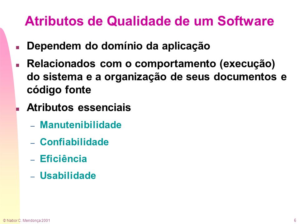 Atributos de Qualidade de um Software