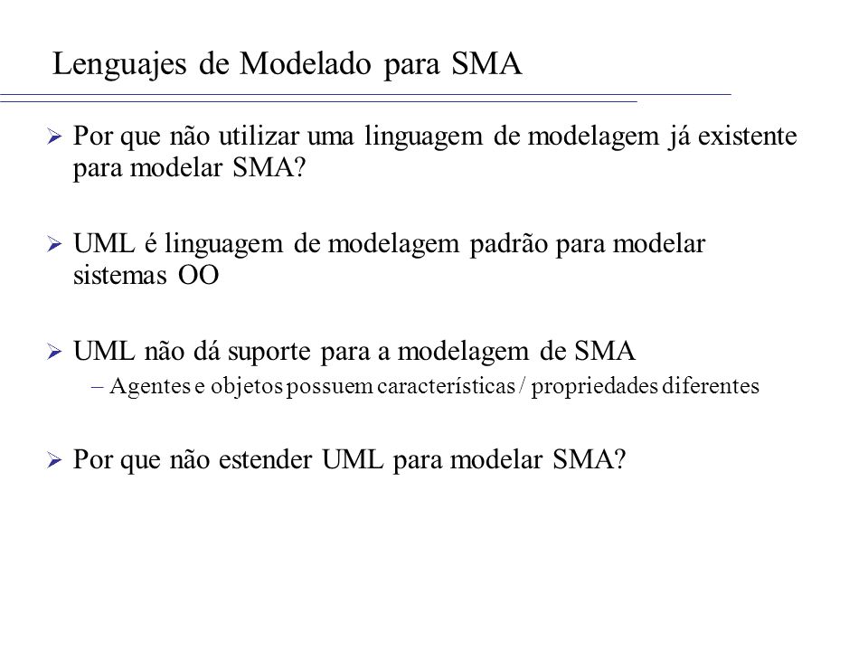 Lenguajes de Modelado para SMA