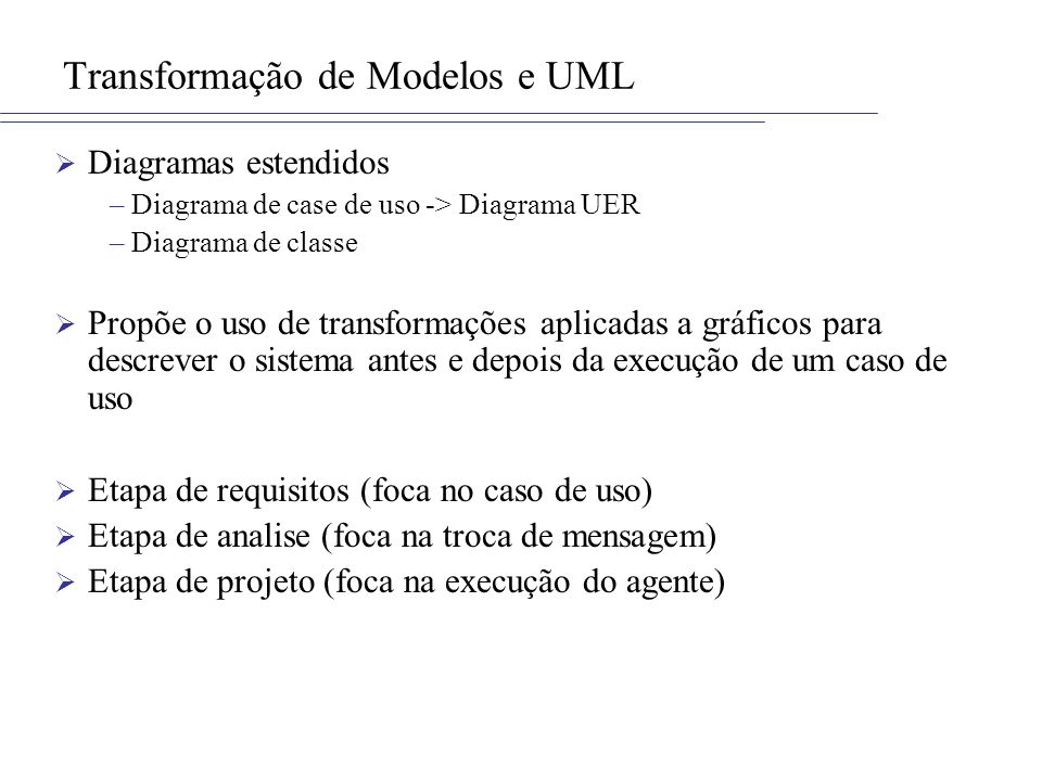 Transformação de Modelos e UML