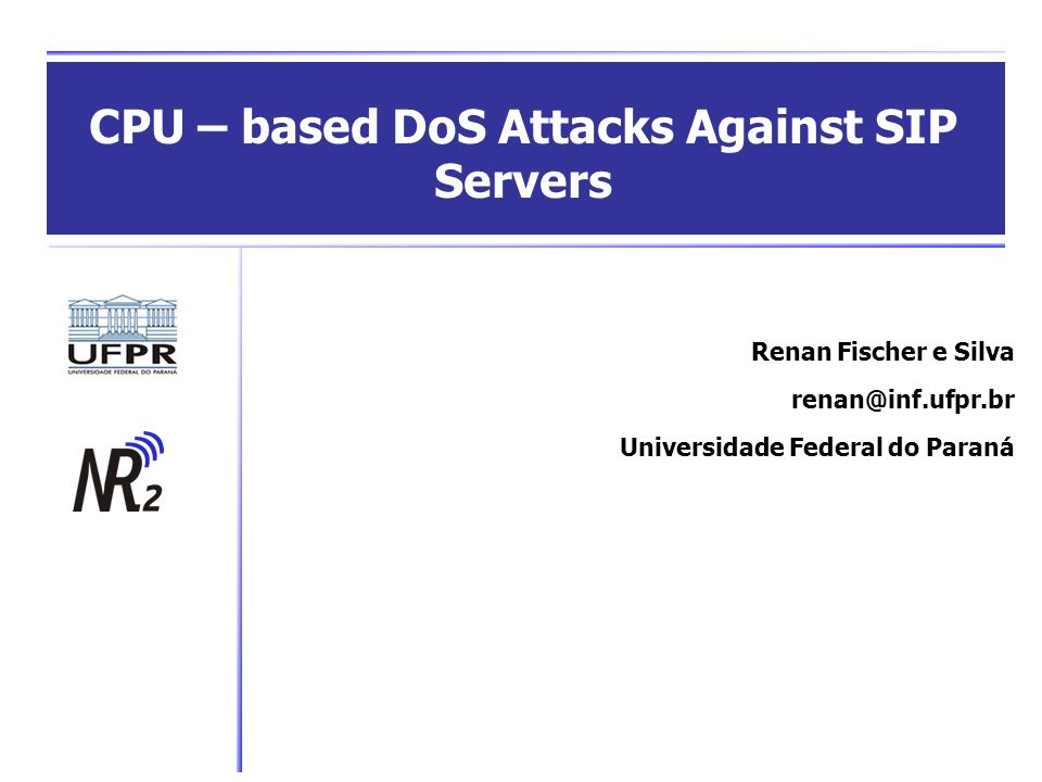 CPU – based DoS Attacks Against SIP Servers