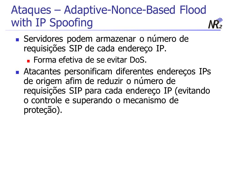 Ataques – Adaptive-Nonce-Based Flood with IP Spoofing