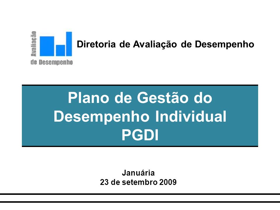 Plano de Gestão do Desempenho Individual PGDI