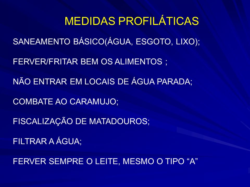 MEDIDAS PROFILÁTICAS SANEAMENTO BÁSICO(ÁGUA, ESGOTO, LIXO);