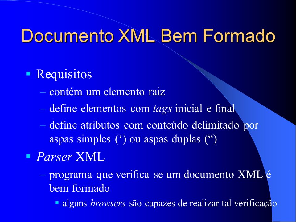 Documento XML Bem Formado