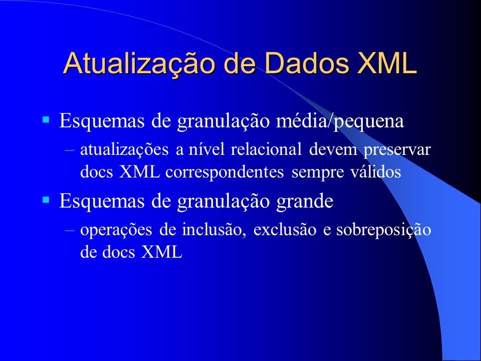 Atualização de Dados XML
