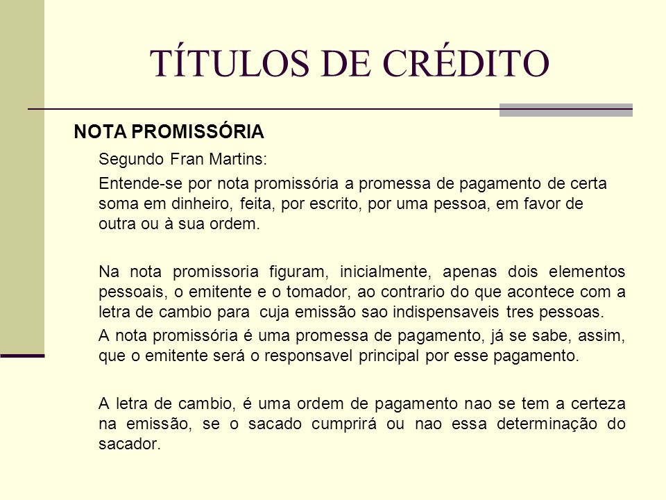 Ordem de pagamento e promessa de pagamento Ordem de pagamento e promessa de pagamento