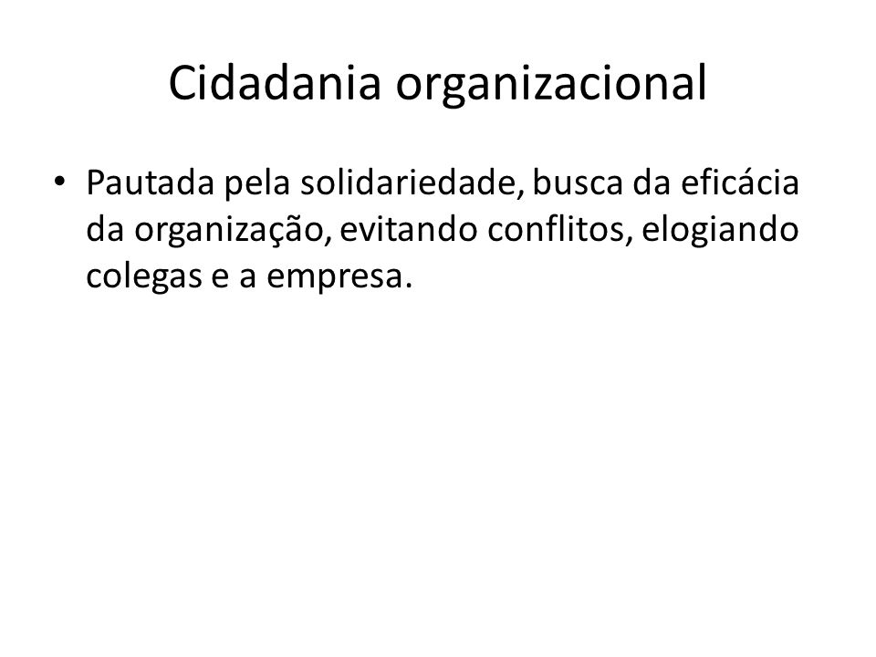 Cidadania organizacional