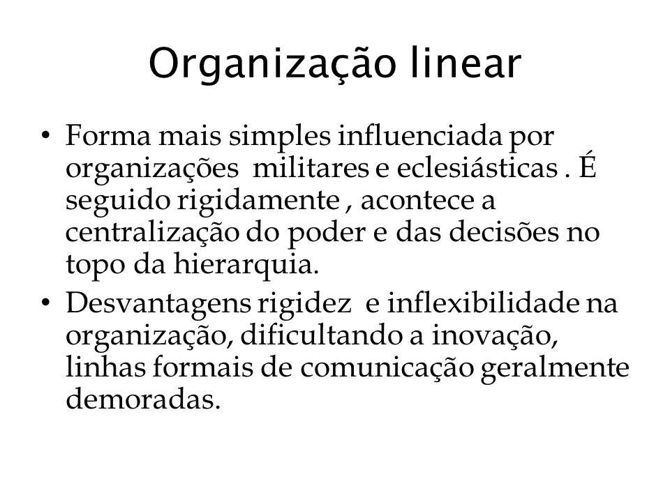 Organização linear