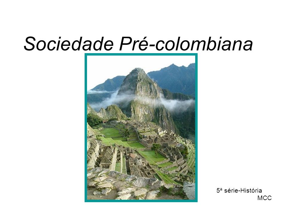 Sociedade Pré-colombiana