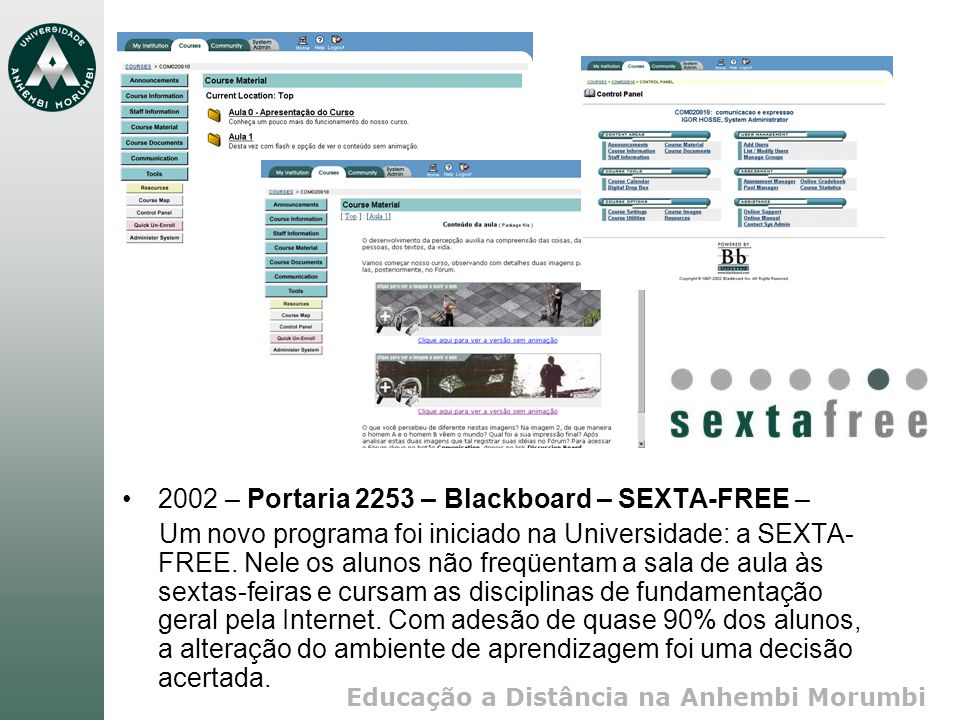 2002 – Portaria 2253 – Blackboard – SEXTA-FREE –
