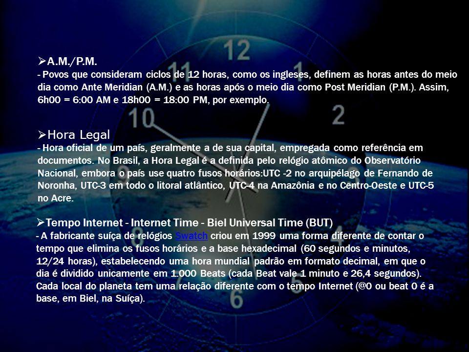 Tempo Internet - Internet Time - Biel Universal Time (BUT)