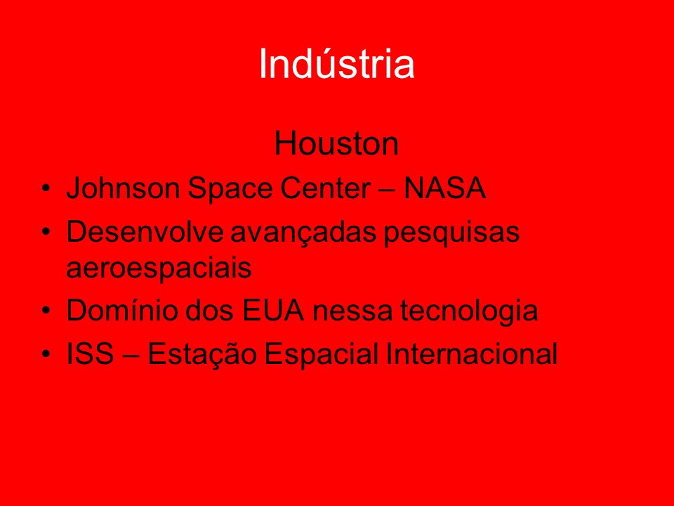 Indústria Houston Johnson Space Center – NASA