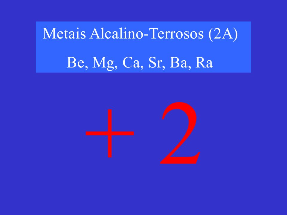 Metais Alcalino-Terrosos (2A)