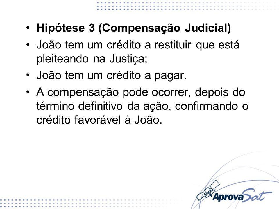 Hipótese 3 (Compensação Judicial)