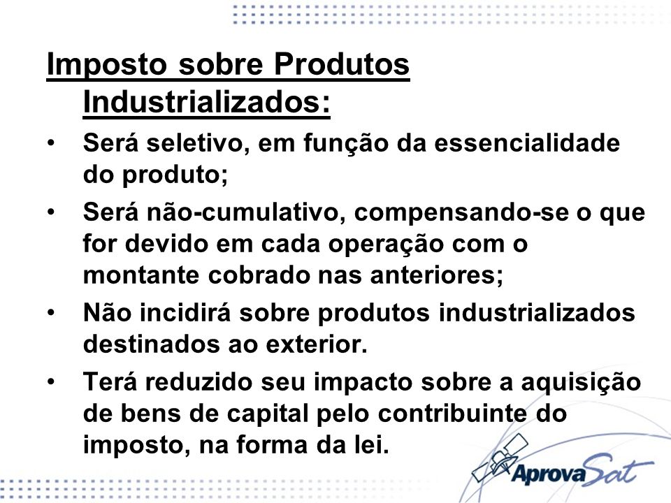 Imposto sobre Produtos Industrializados: