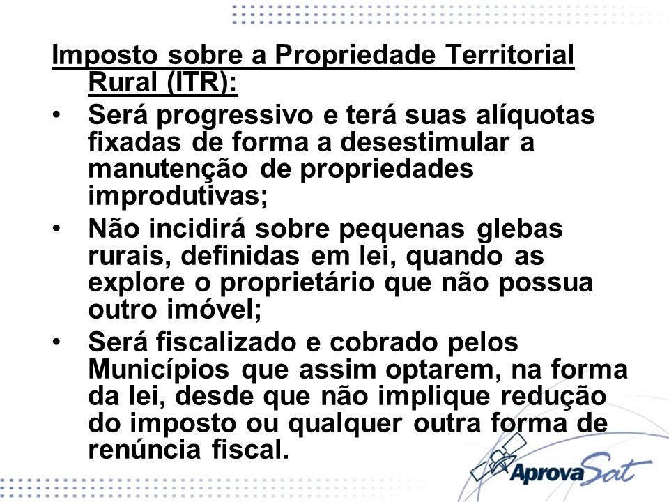 Imposto sobre a Propriedade Territorial Rural (ITR):