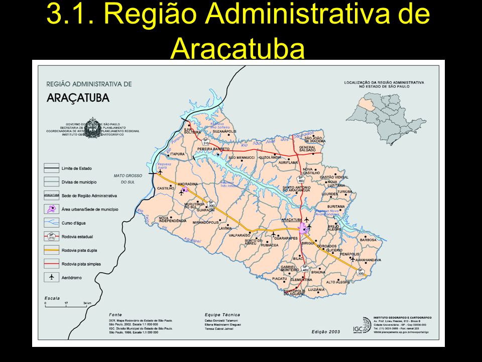 3.1. Região Administrativa de Araçatuba