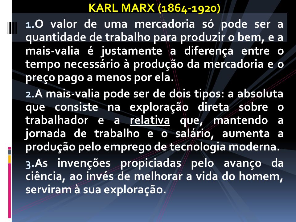 KARL MARX ( )