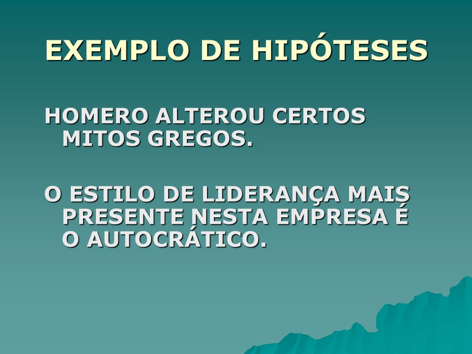 EXEMPLO DE HIPÓTESES HOMERO ALTEROU CERTOS MITOS GREGOS.