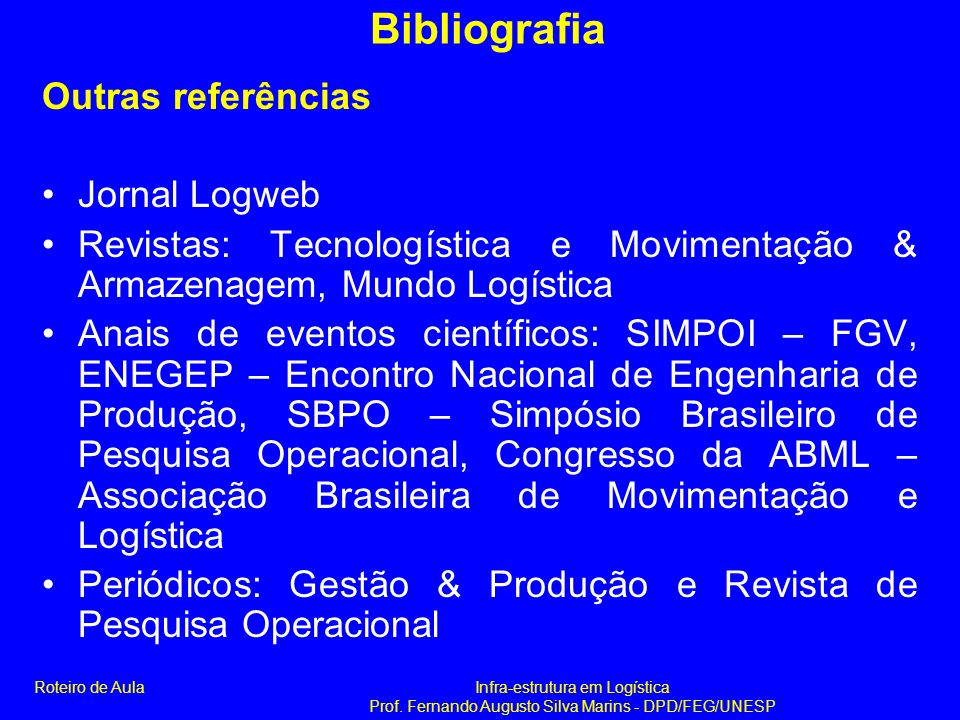 Bibliografia Outras referências Jornal Logweb