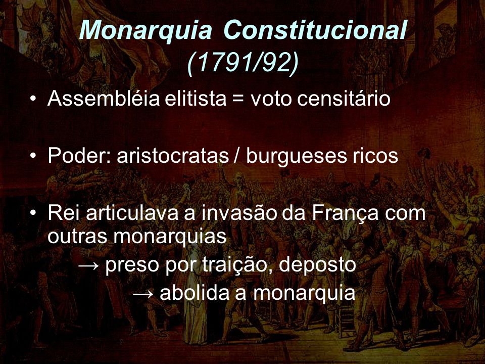 Monarquia Constitucional (1791/92)