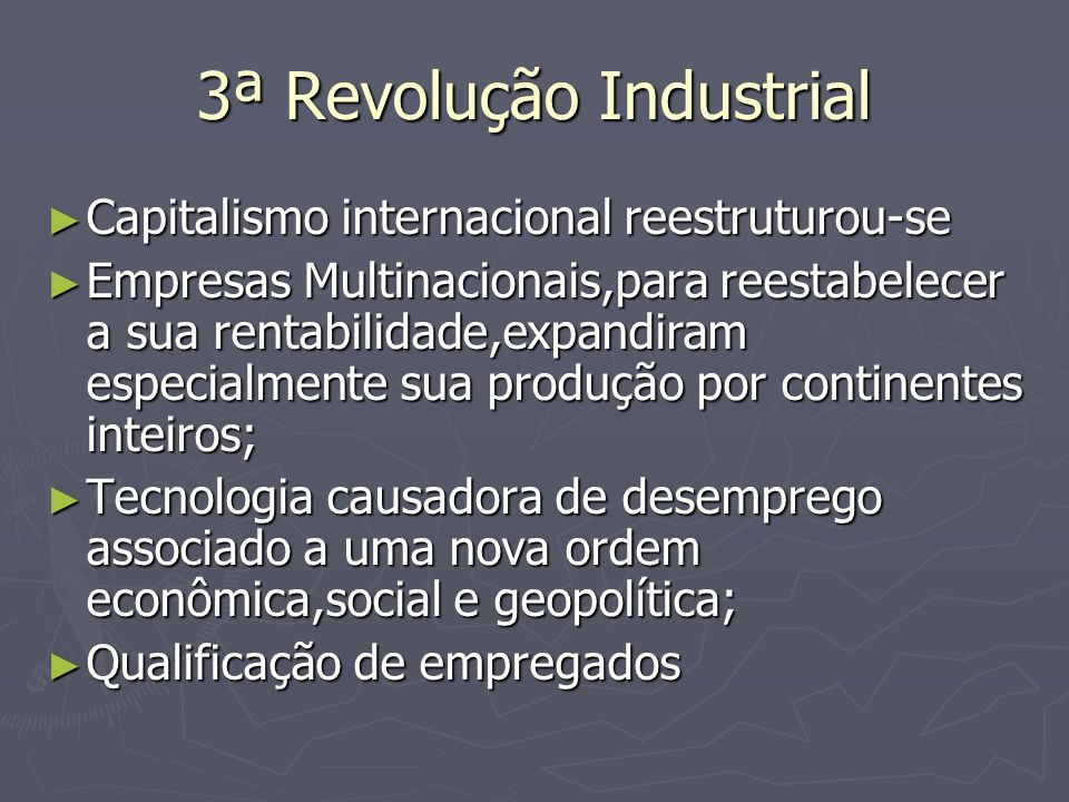 3ª Revolução Industrial