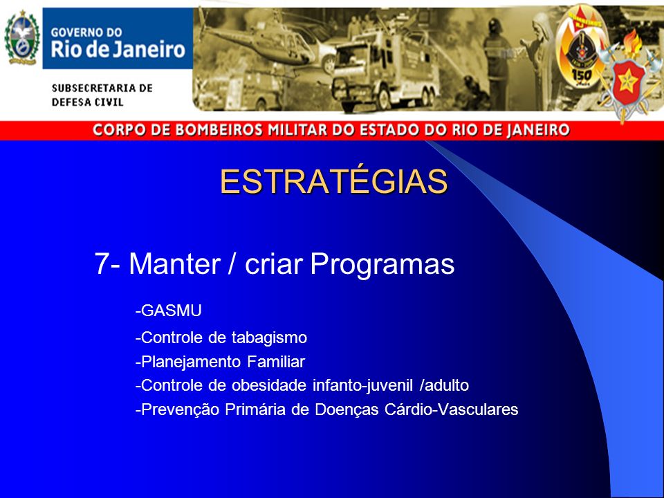 ESTRATÉGIAS 7- Manter / criar Programas -GASMU -Controle de tabagismo