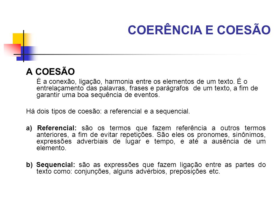 COESÃO E COERÊNCIA - AVA FEMAF 