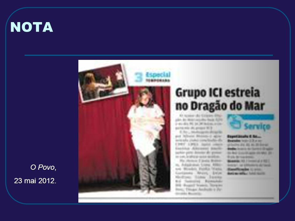 NOTA O Povo, 23 mai 2012.