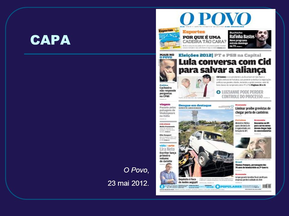 CAPA O Povo, 23 mai 2012.