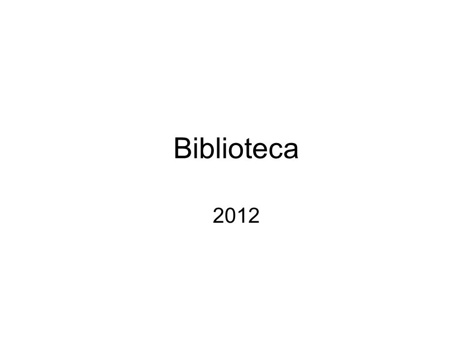 Biblioteca 2012