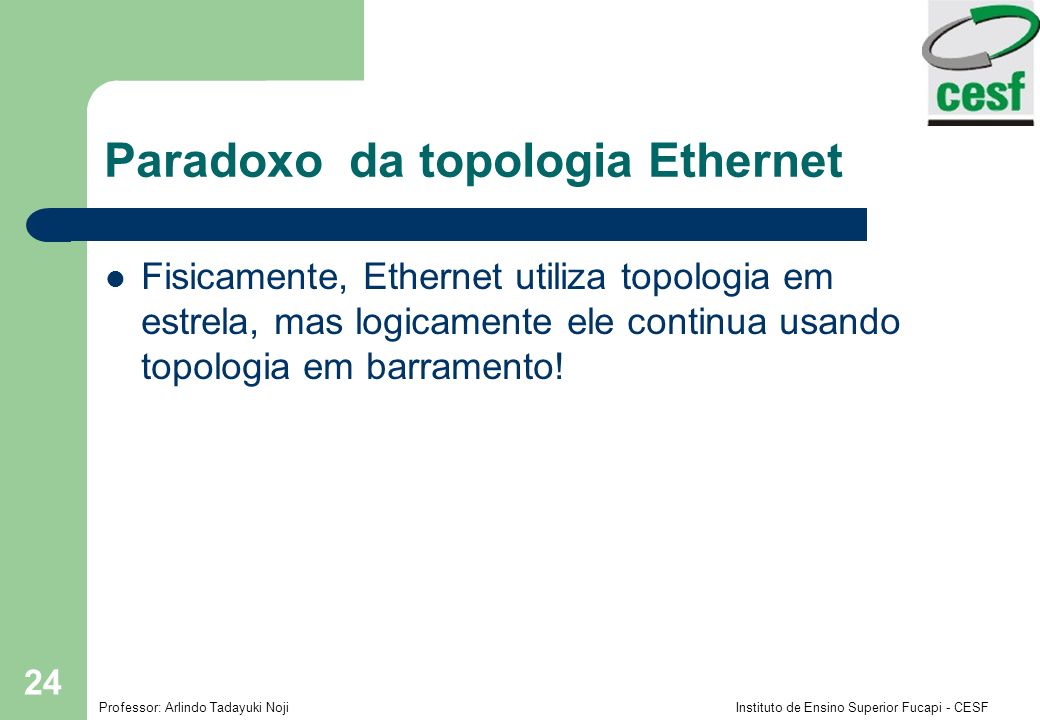 Paradoxo da topologia Ethernet