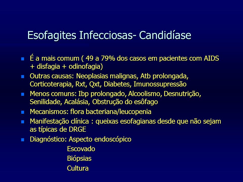 Esofagites Infecciosas- Candidíase