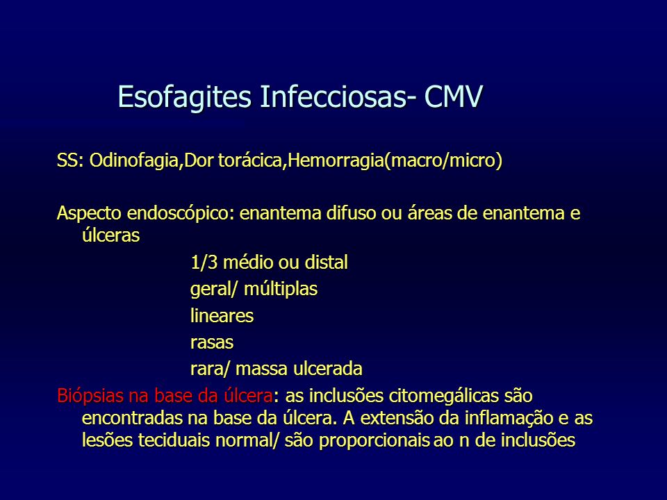 Esofagites Infecciosas- CMV