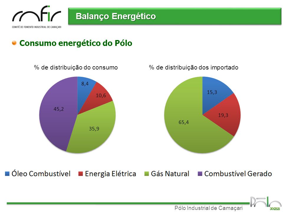 Balanço Energético Consumo energético do Pólo
