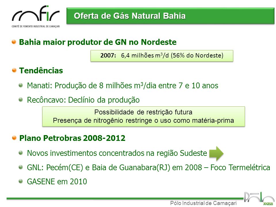 Oferta de Gás Natural Bahia