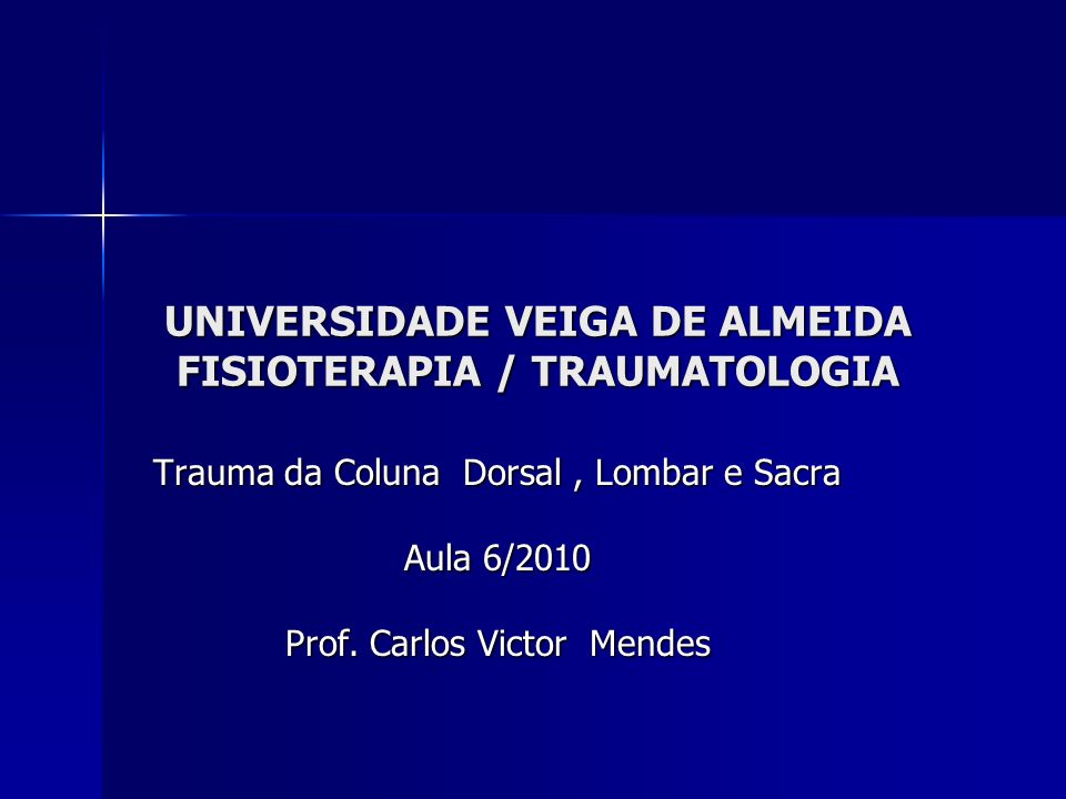 UNIVERSIDADE VEIGA DE ALMEIDA FISIOTERAPIA / TRAUMATOLOGIA