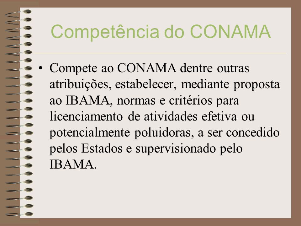 Competência do CONAMA