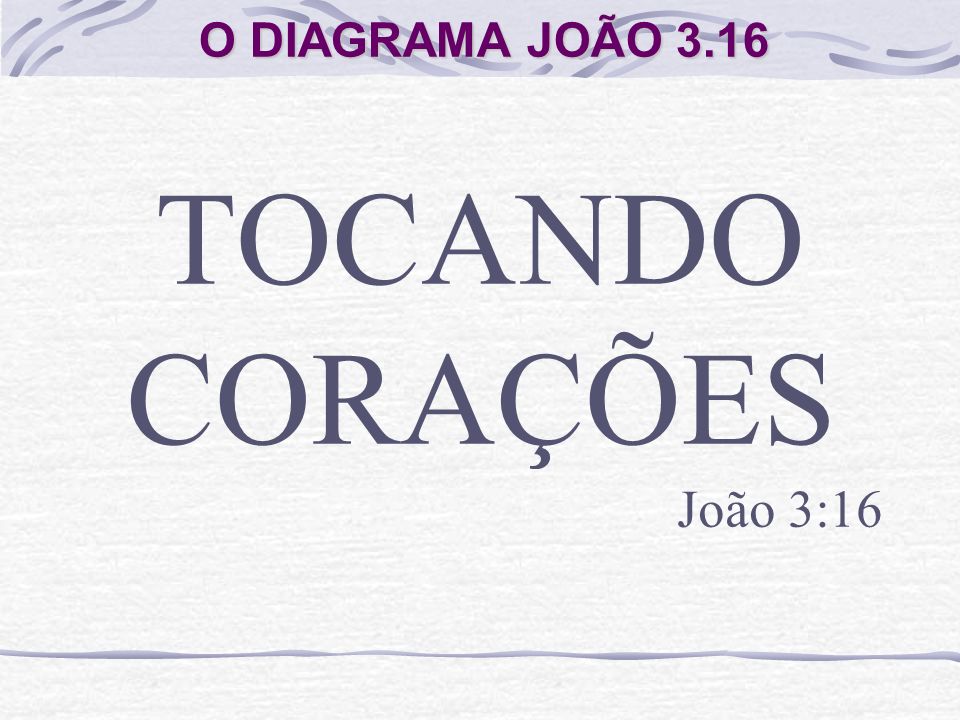O DIAGRAMA JOÃO 3.16 TOCANDO CORAÇÕES João 3:16