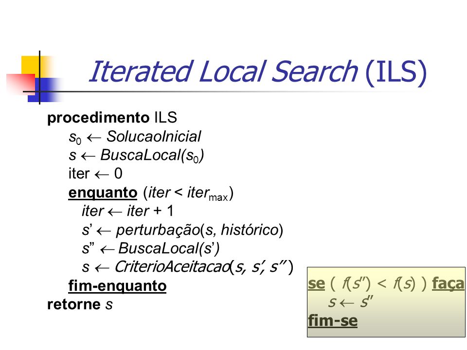 Iterated Local Search (ILS)