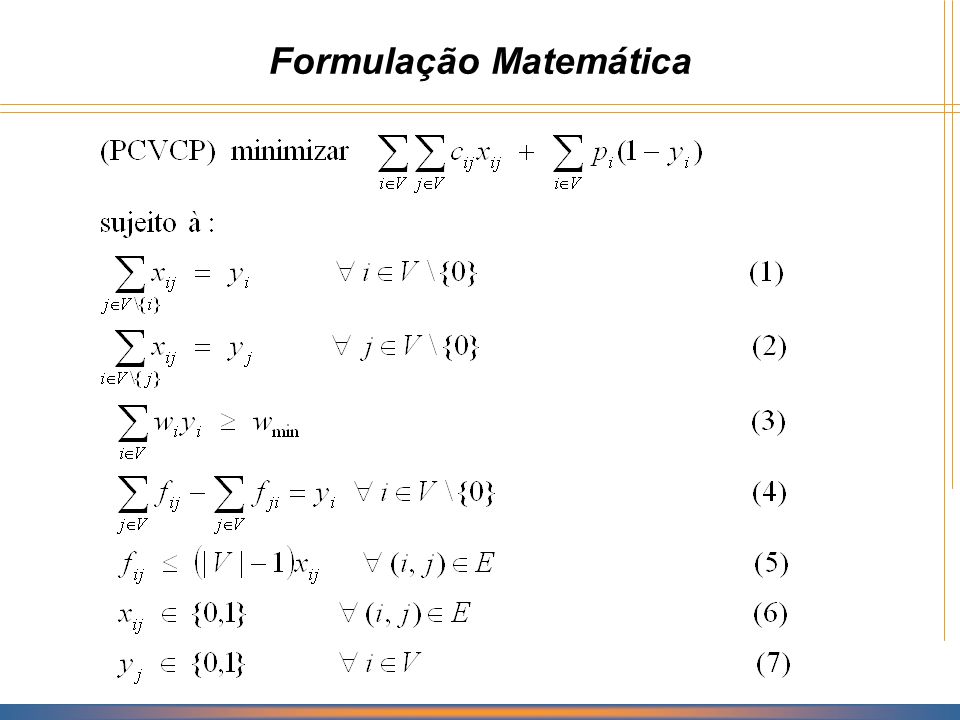 Formulação Matemática