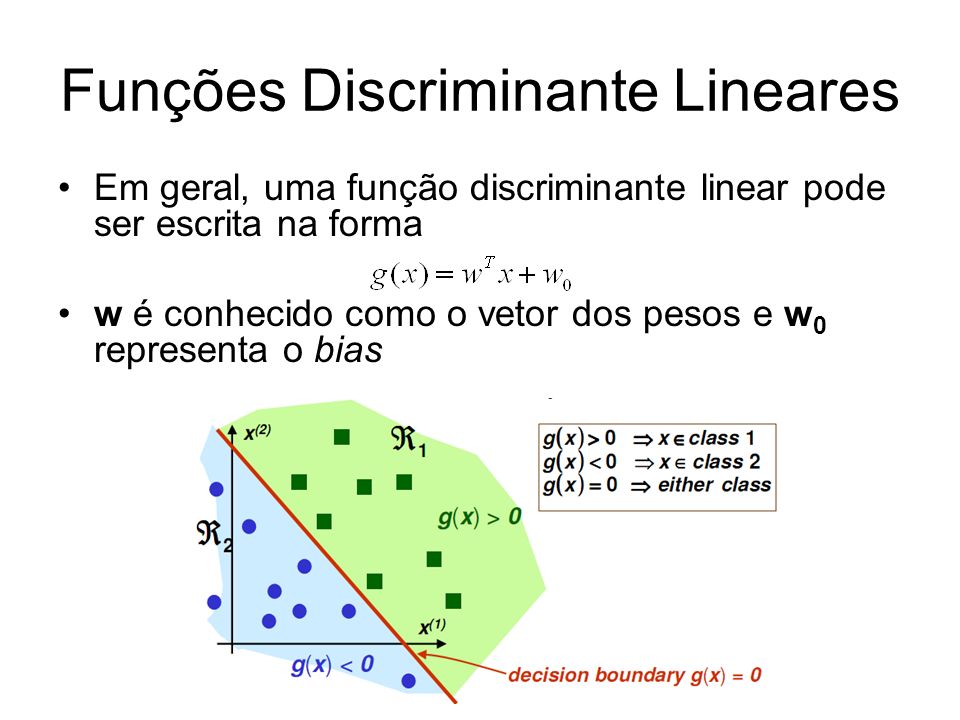 Funções Discriminante Lineares