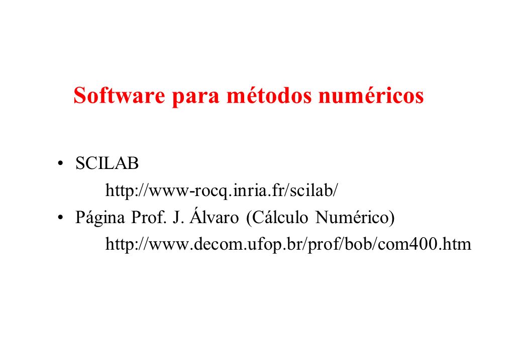 Software para métodos numéricos