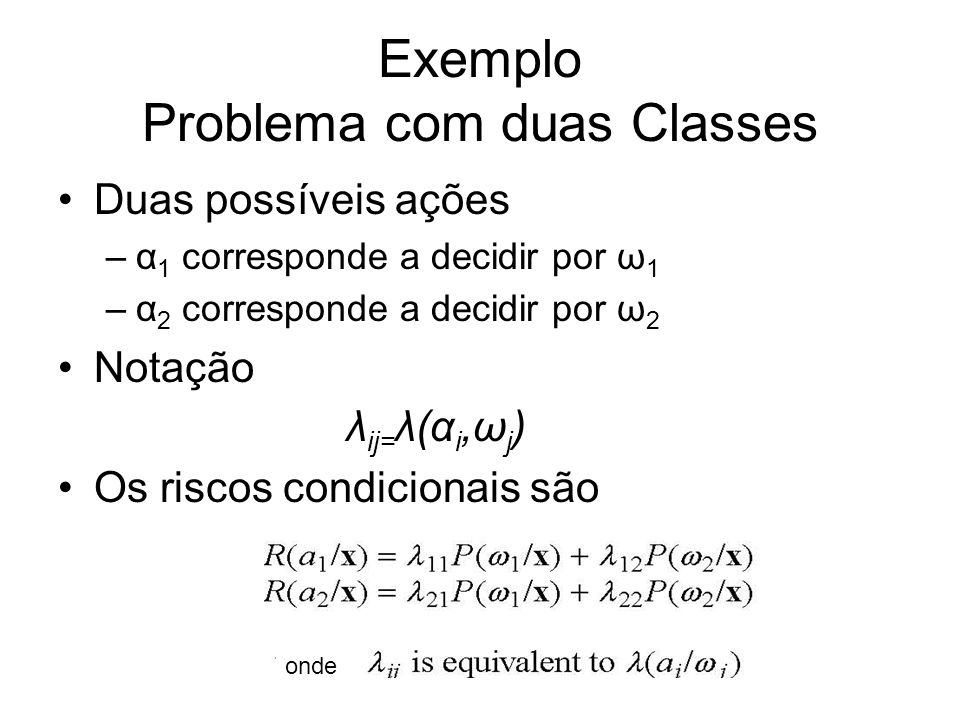 Exemplo Problema com duas Classes