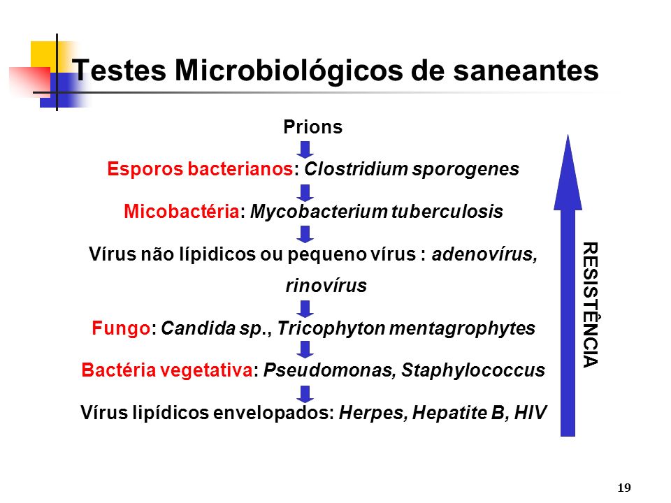 Testes Microbiológicos de saneantes