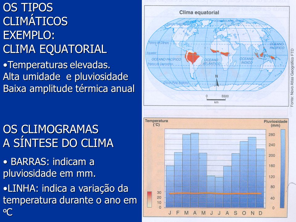 OS TIPOS CLIMÁTICOS EXEMPLO: CLIMA EQUATORIAL