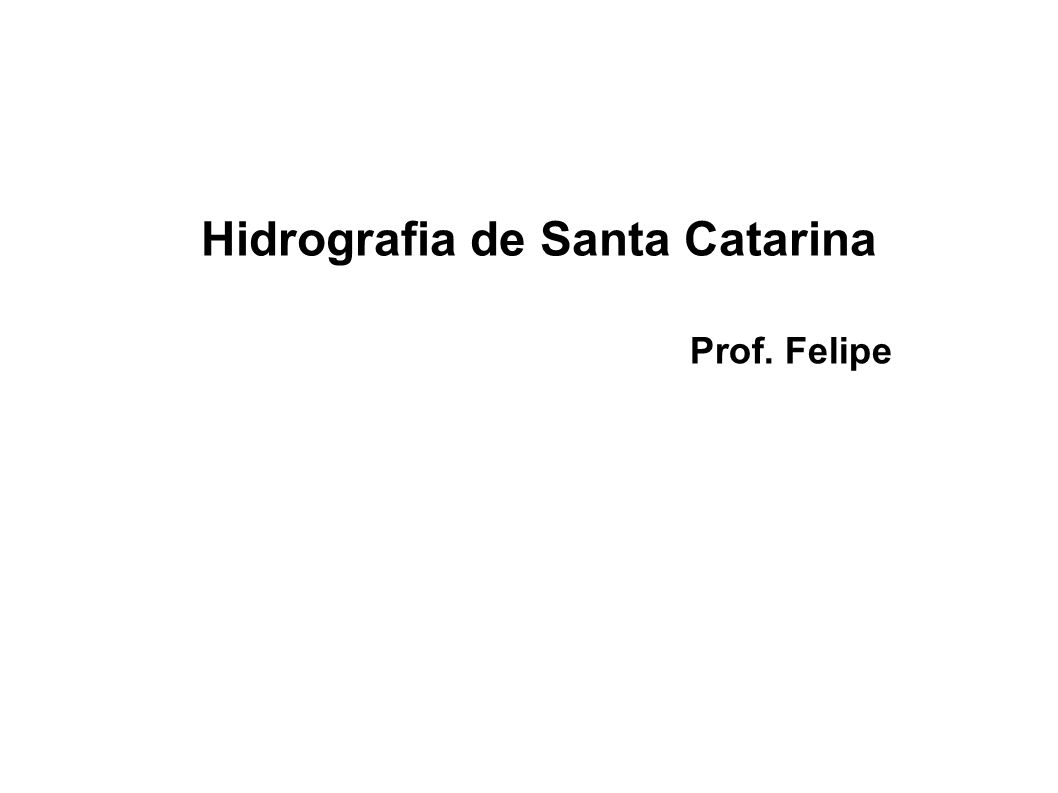 Hidrografia de Santa Catarina