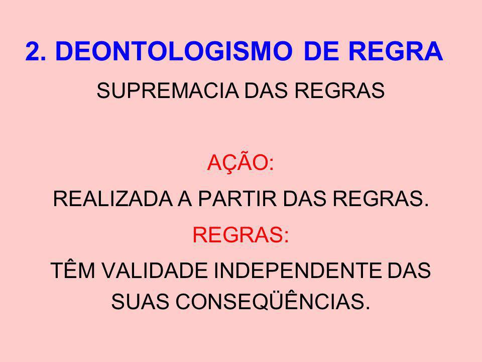 2. DEONTOLOGISMO DE REGRA
