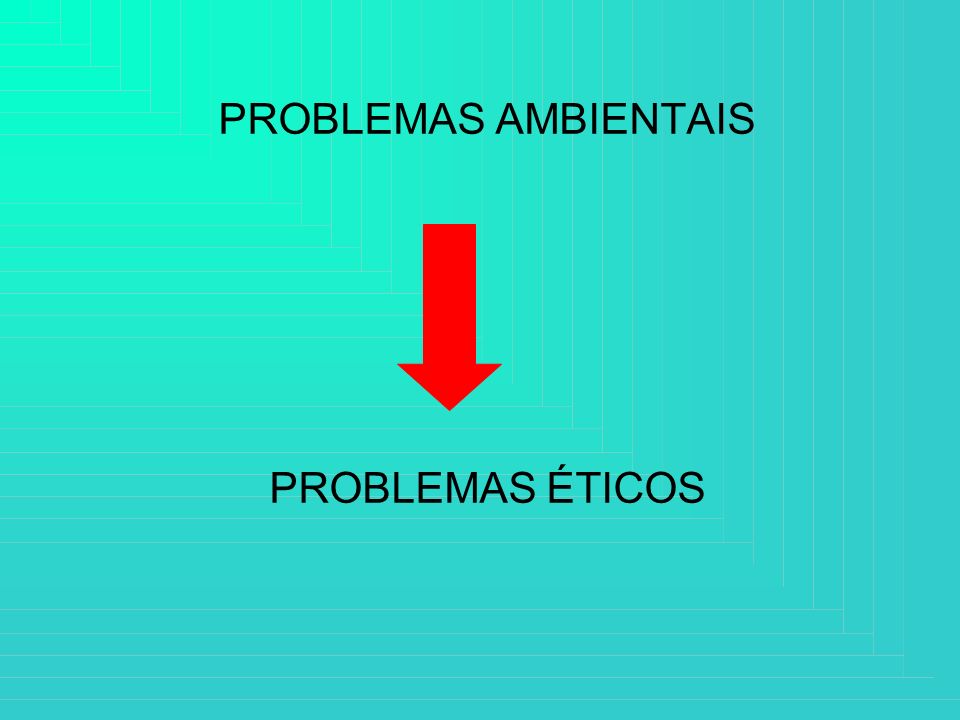 PROBLEMAS AMBIENTAIS PROBLEMAS ÉTICOS
